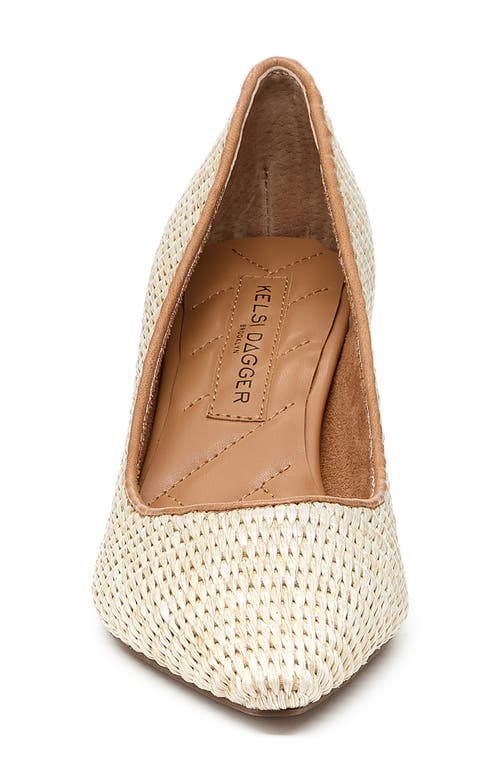 Kelsi Dagger Brooklyn Woven Pointed Toe Pump In Natural