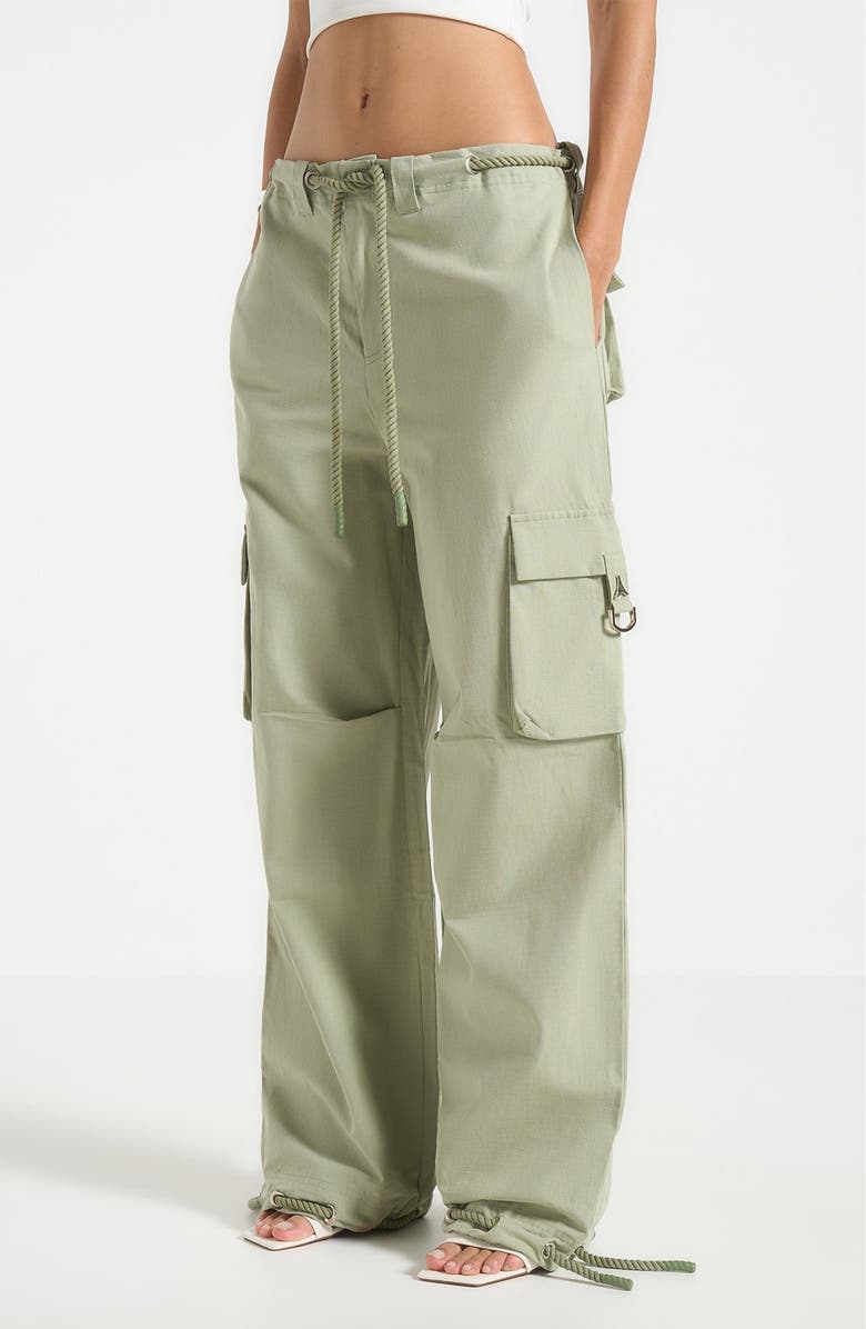 Manière De Voir Rosa Ripstop Parachute Cargo Pants, Alternate, color, Sage