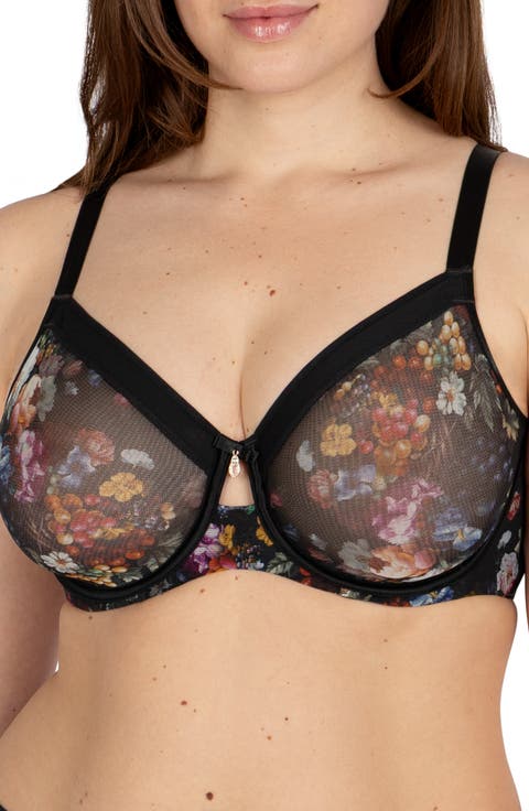 Sheer Mesh Underwire Unlined Bra