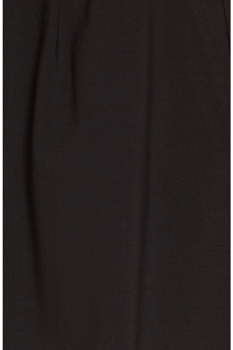 Pleat Front Shorts, Alternate, color, BLACK