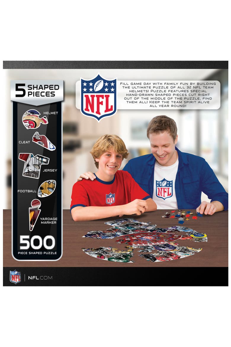 NFL Helmet Drip Art 500pc Shaped Puzzle, Alternate, color, Multicolor