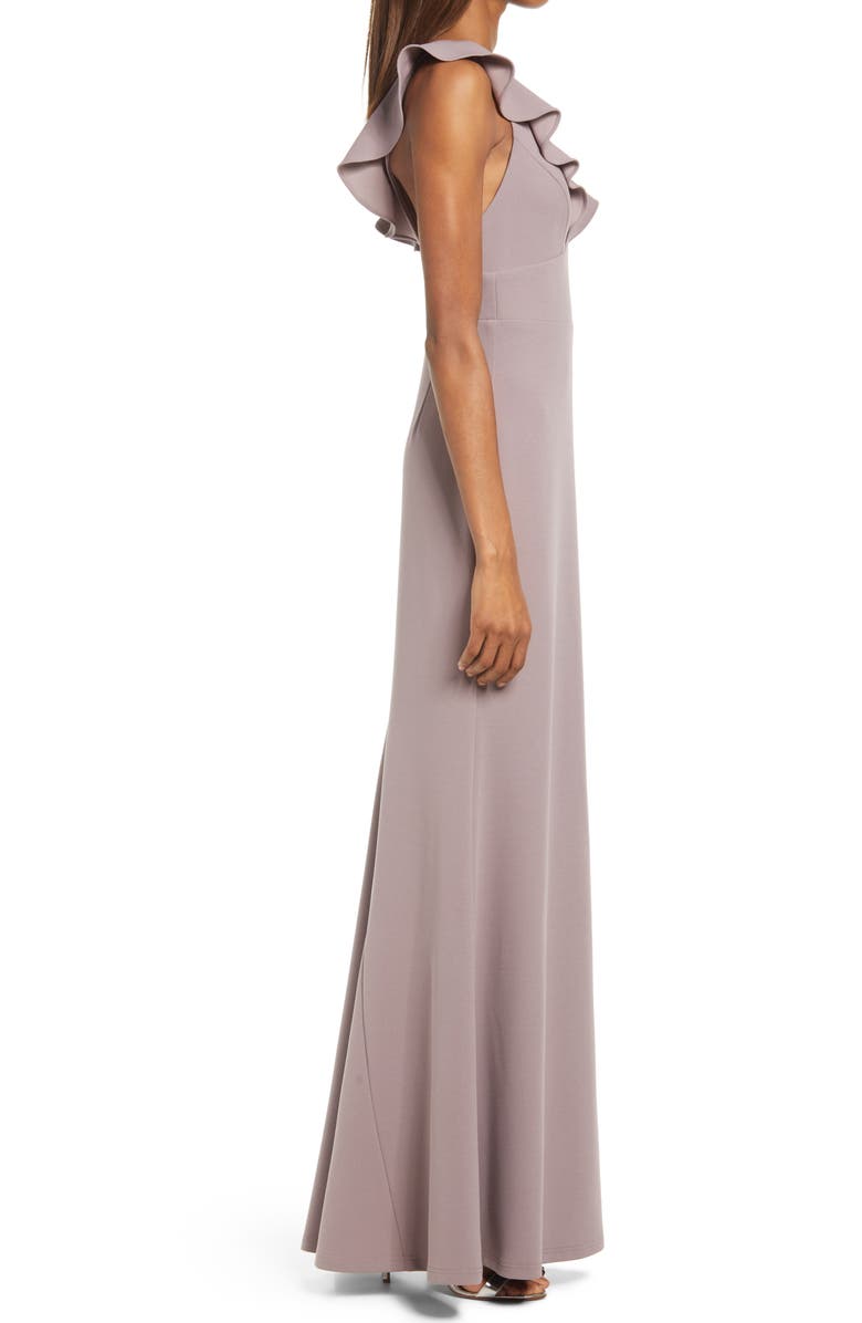 Lulus Perfect Opportunity Ruffle Trumpet Gown, Alternate, color, 