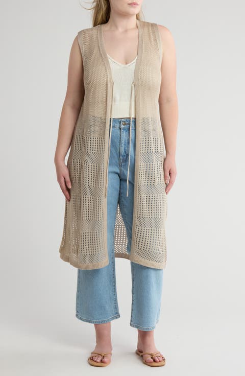 Pointelle Open Weave Vest