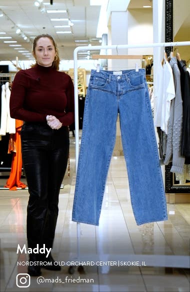 SLVRLAKE Mica Raw Edge Seam Wide Leg Jeans (Women) | Nordstromrack