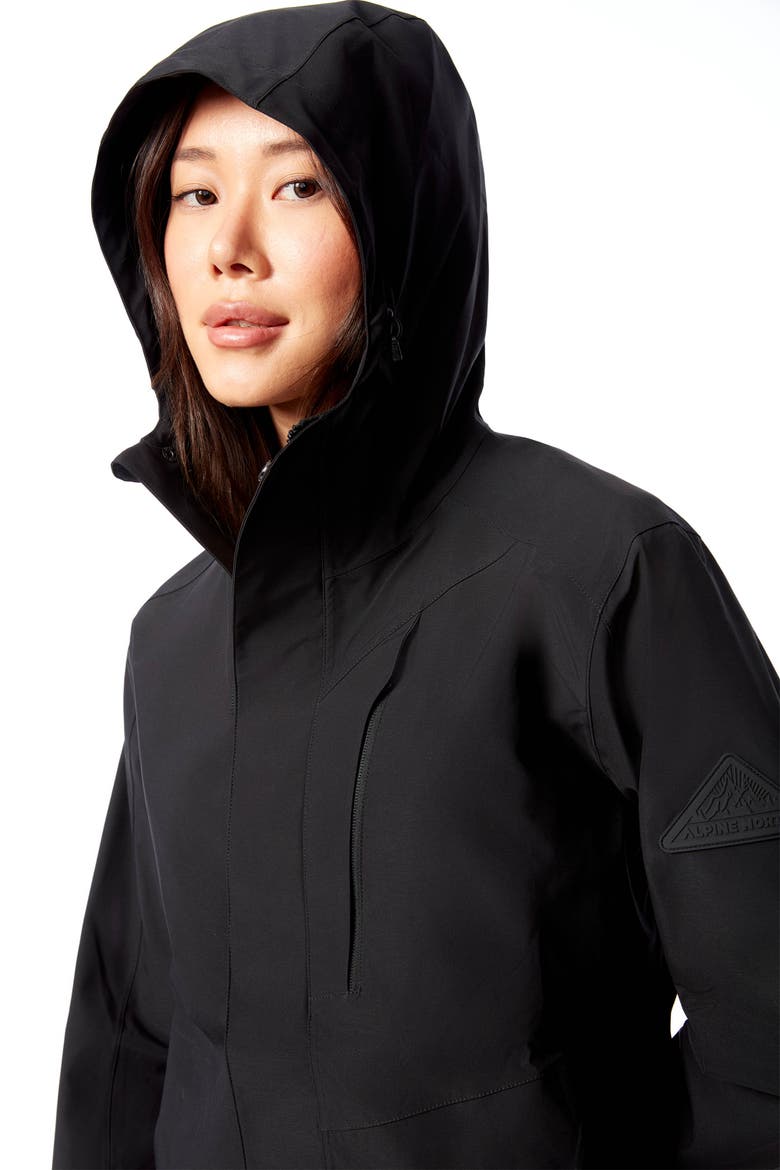 Tahsis - Plus Size Lightweight Waterproof Shell Rain Jacket, Alternate, color, Black