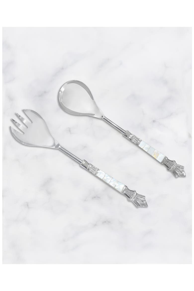 Mother-of-Pearl 2-Piece Salad Serving Set, Alternate, color, IVORY