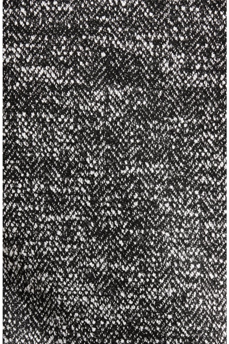 Herringbone Tweed Knit Bomber Jacket, Alternate, color, BLACK MULTI