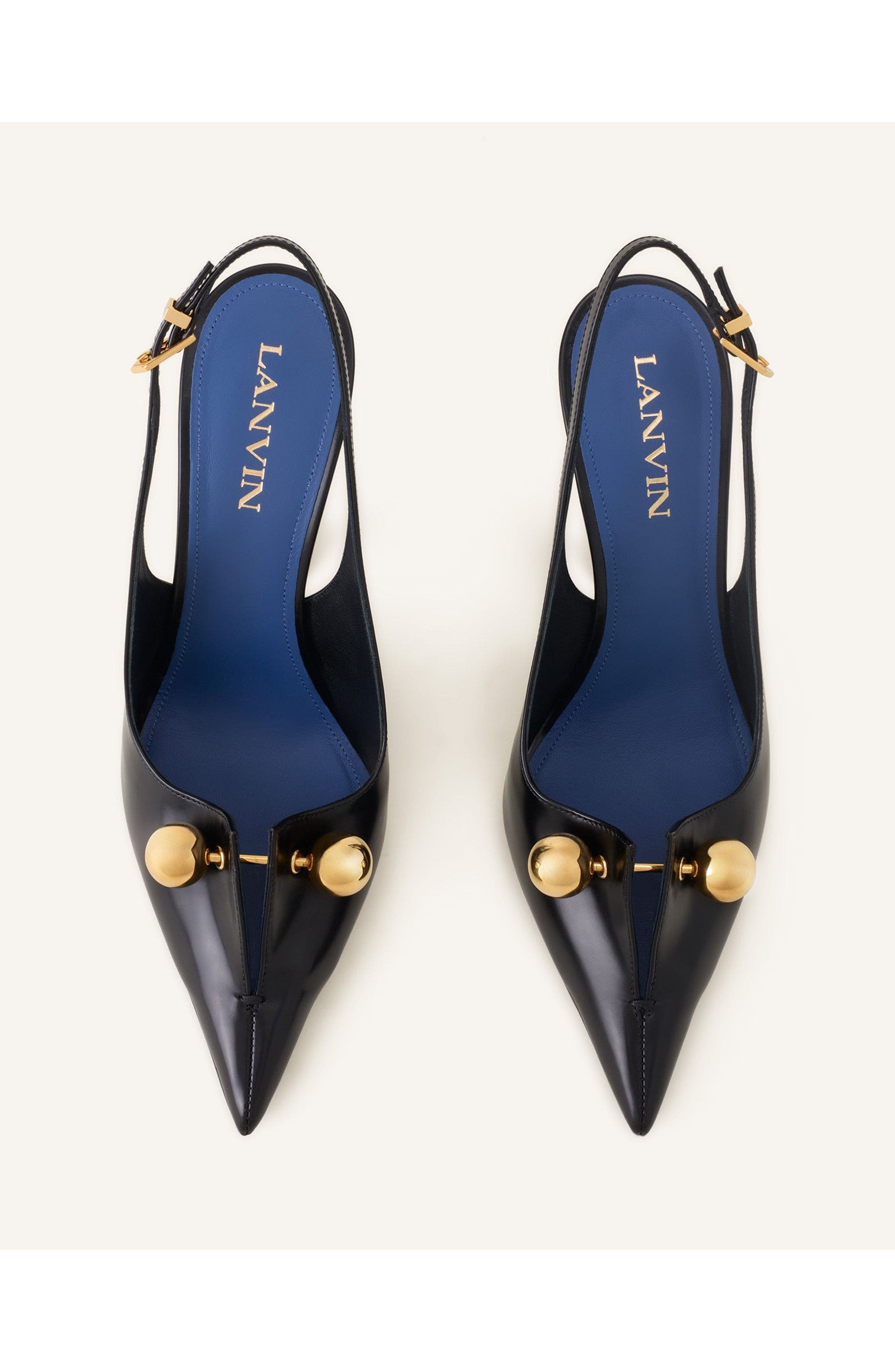 Lanvin Affinity Arch Slingback, Alternate, color, Black