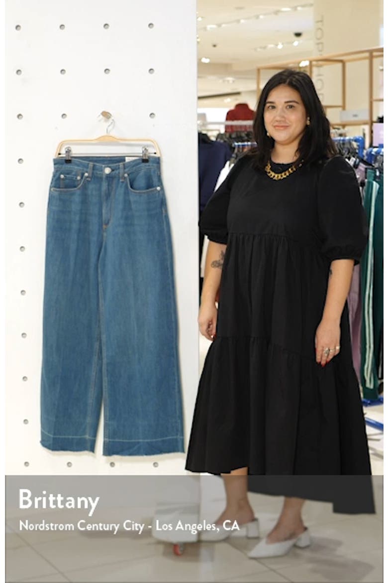 Ruth Super High Waist Raw Crop Wide Leg Jeans video