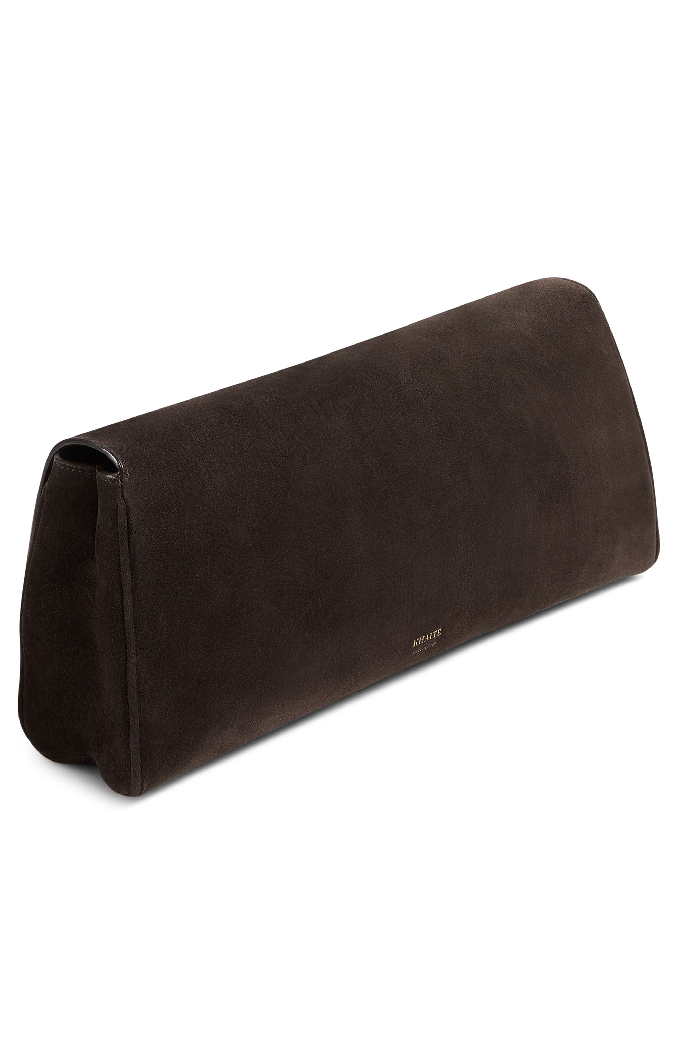 Khaite Audrey Suede Clutch, Alternate, color, 
