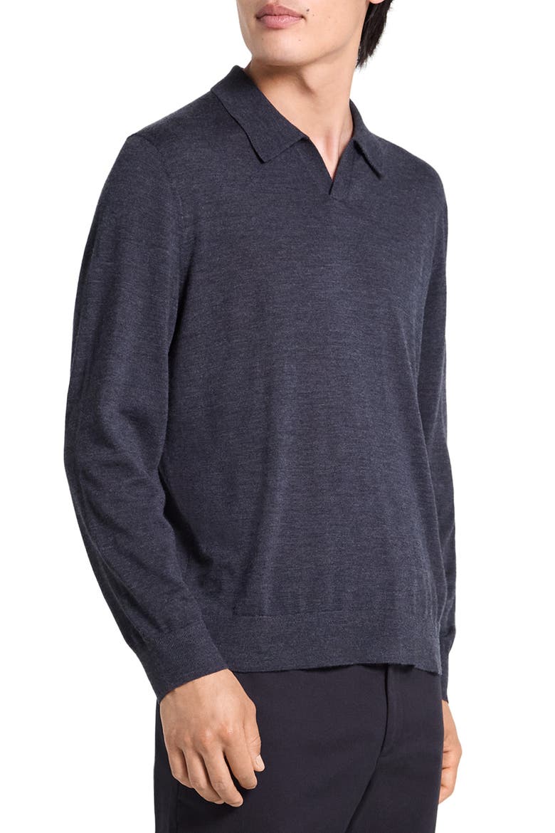 Merino Wool Johnny Collar Sweater, Alternate, color, NEW PESTLE MELANGE - 1JY