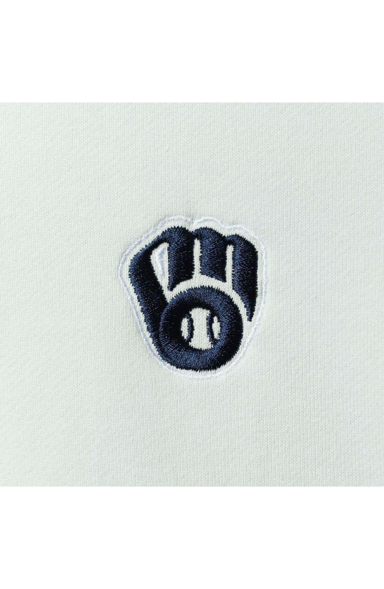 THE WILD COLLECTIVE Women's The Wild Collective Light Blue Milwaukee Brewers Two-Hit Quarter-Zip Pullover Top, Alternate, color, 