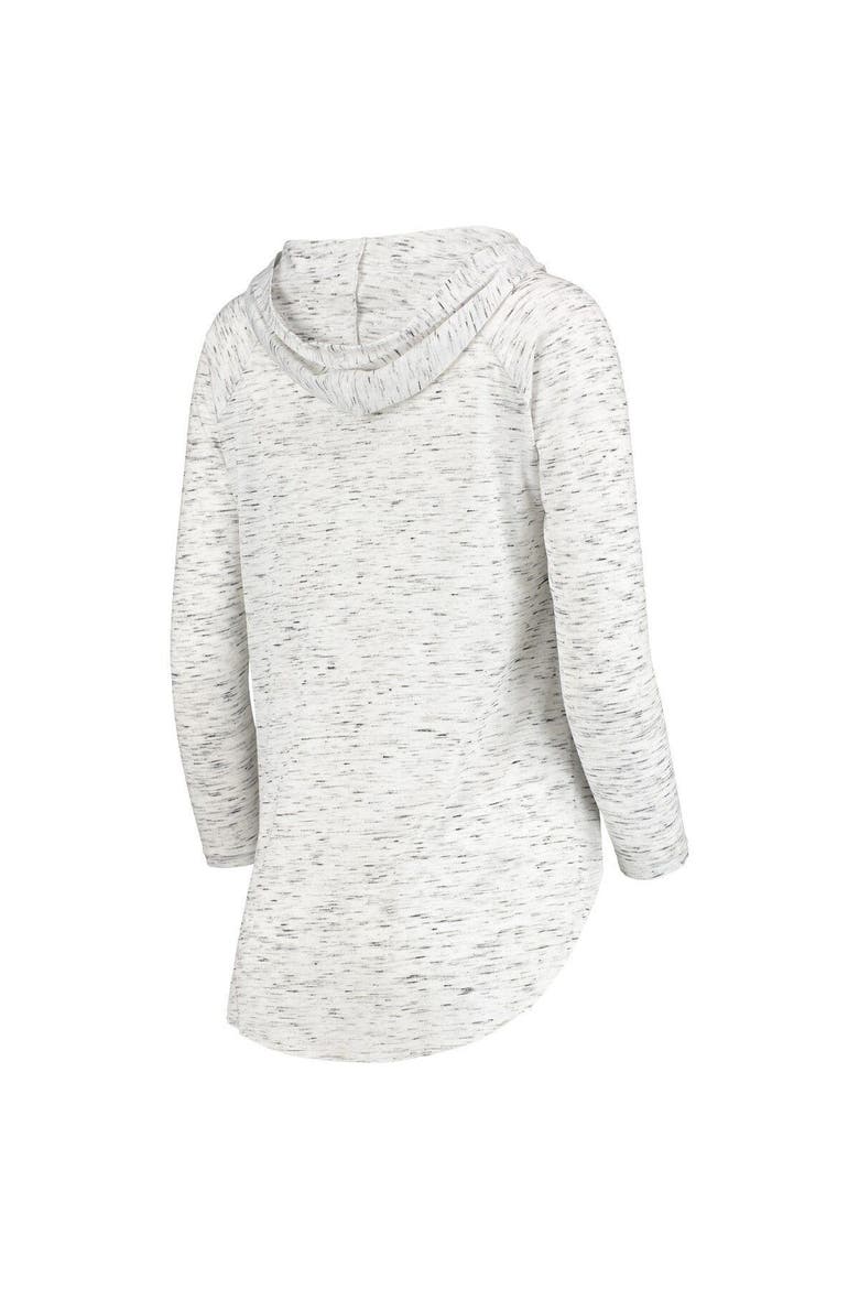 Women's Pressbox Gray Indiana Hoosiers Space Dye Lace-Up V-Neck Long Sleeve T-Shirt, Alternate, color, Gray