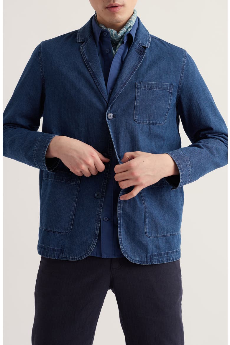 Tollgate Organic Cotton Denim Jacket, Main, color, DARK INDIGO WASH