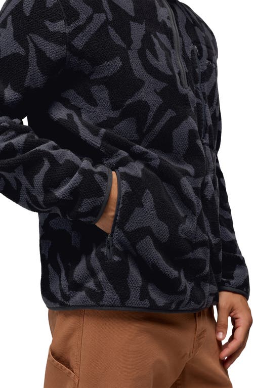 Prana Tuff Fluff Fleece Half Zip Pullover In Black