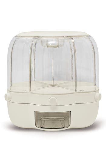 Core Home Large Rotating Food Storage Dispenser In White