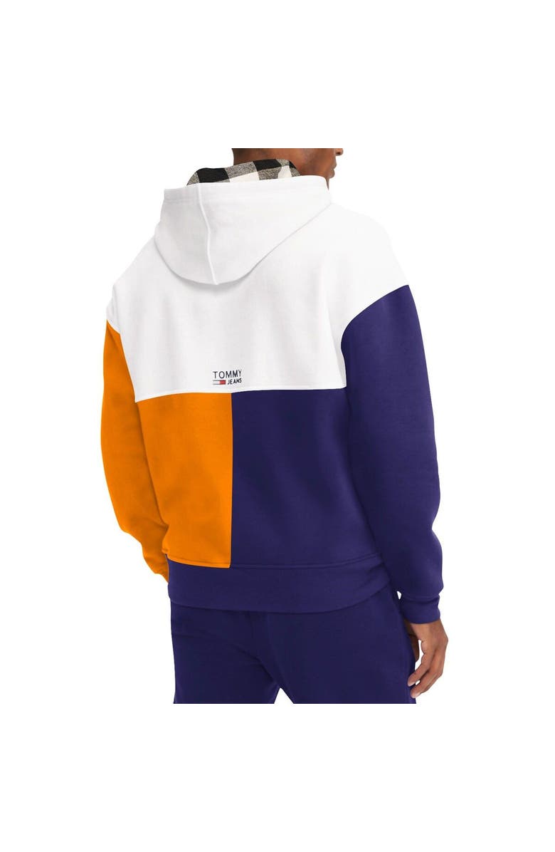 TOMMY JEANS Men's Tommy Jeans White/Purple Phoenix Suns Andrew Split Pullover Hoodie, Alternate, color, White