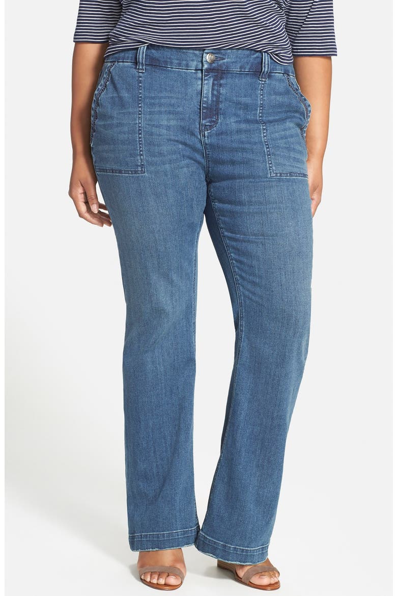 Stretch Flare Leg Jeans, Main, color, DELUXE BLUE