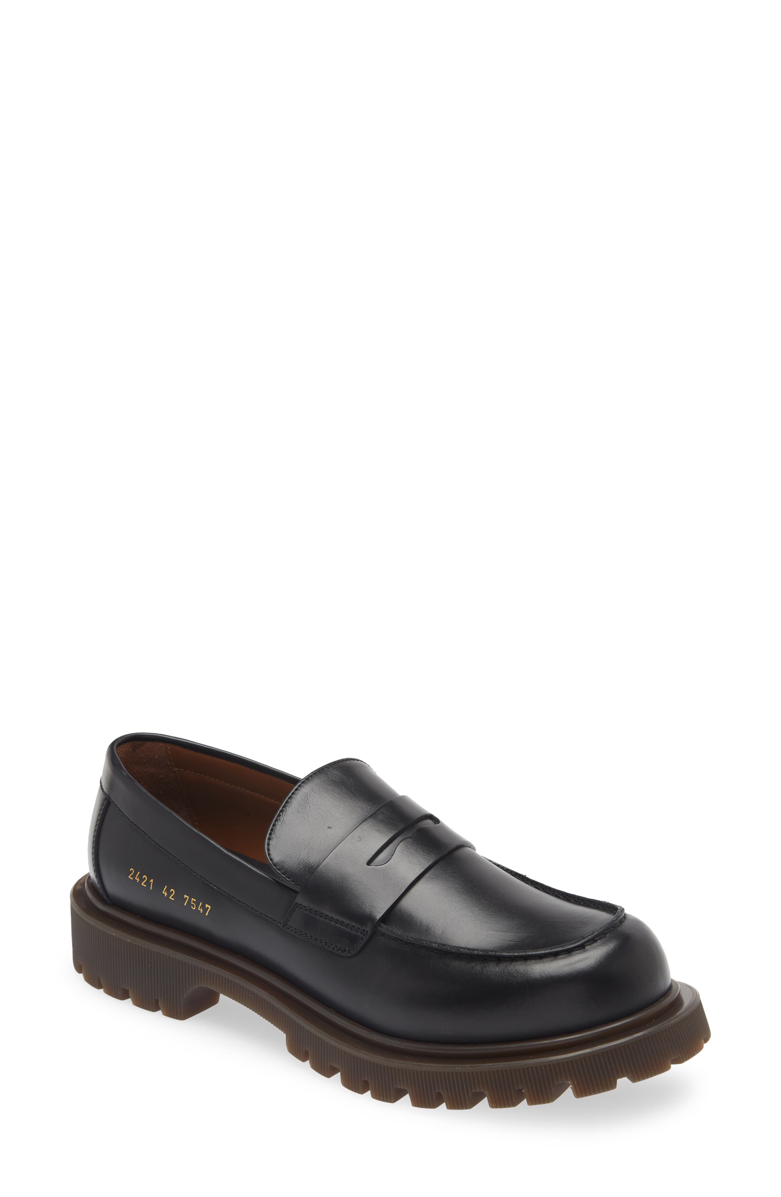 Common Projects Lug Sole Penny Loafer, Main, color, 