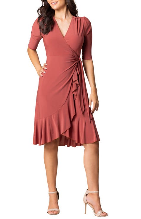 Whimsy Midi Wrap Dress