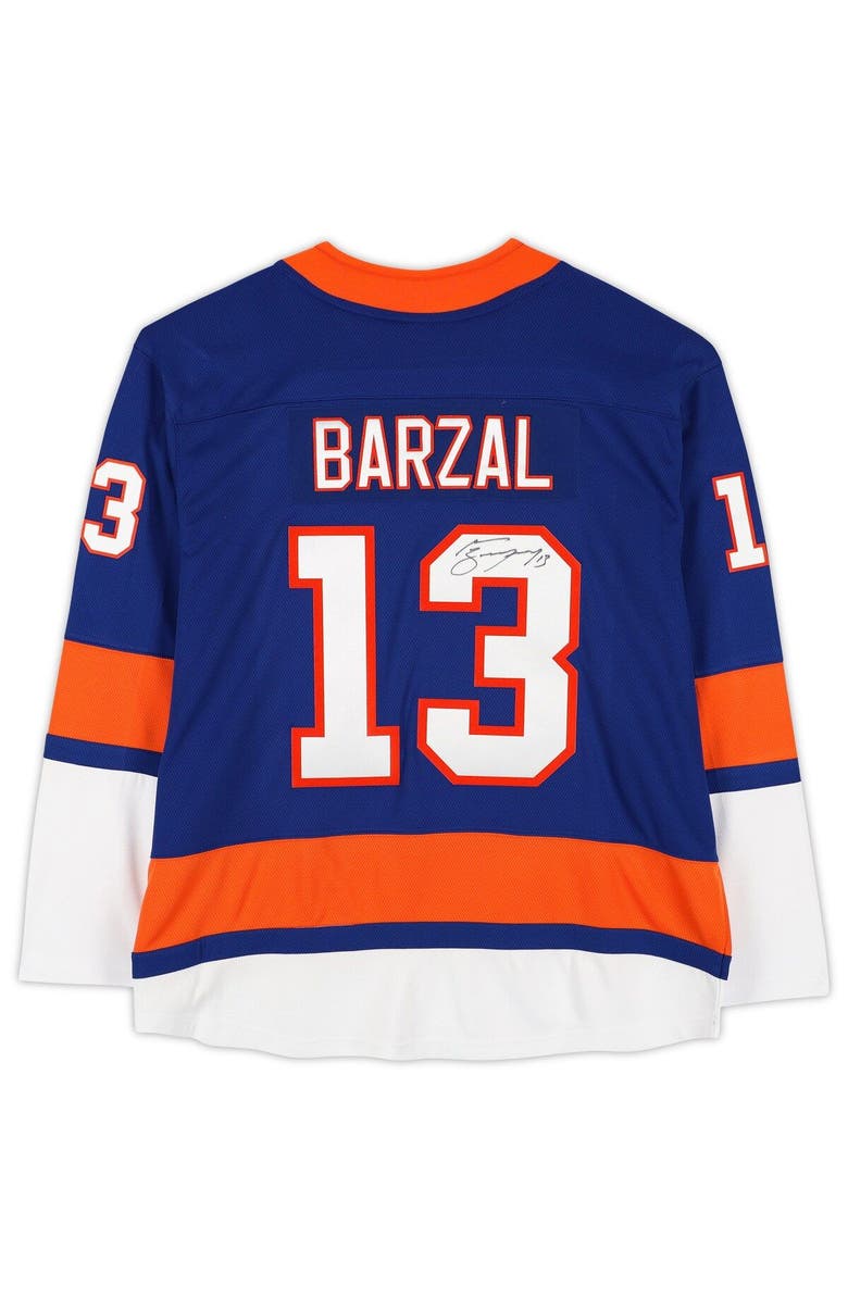 FANATICS AUTHENTIC Mathew Barzal New York Islanders Autographed Blue Fanatics Breakaway Jersey, Alternate, color, 