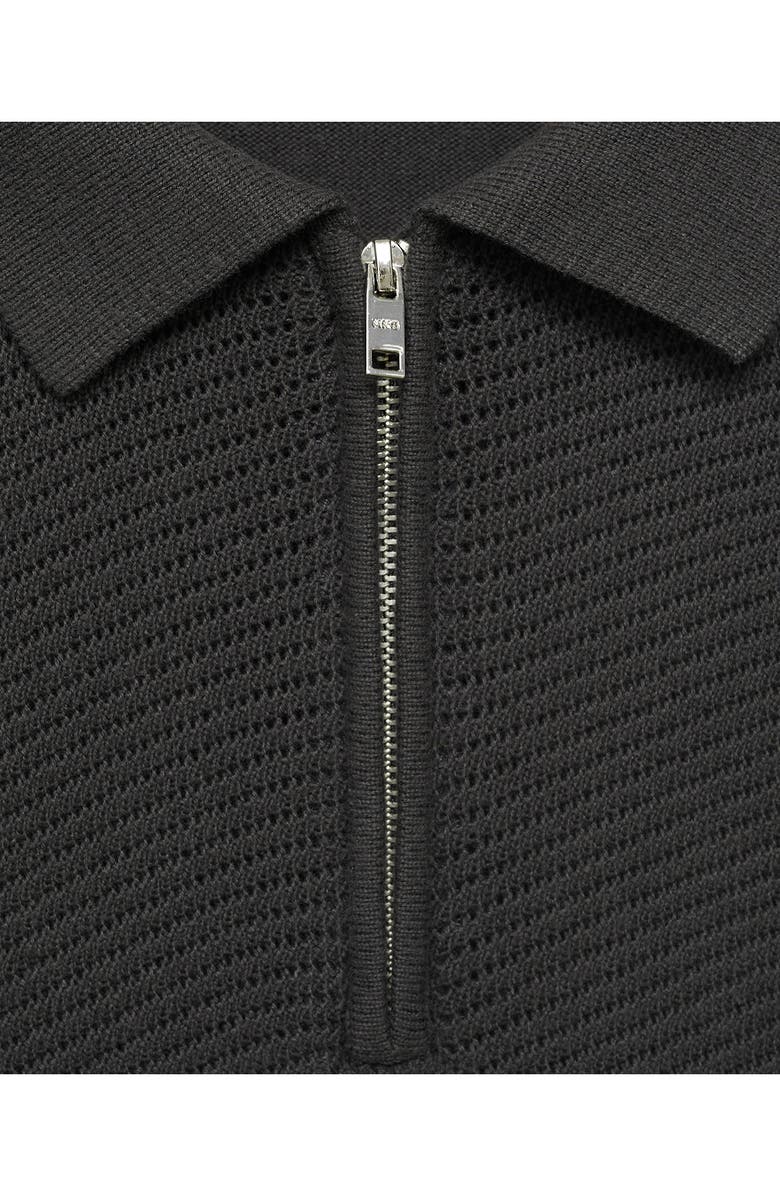MANGO Openwork Zip Polo, Alternate, color, 