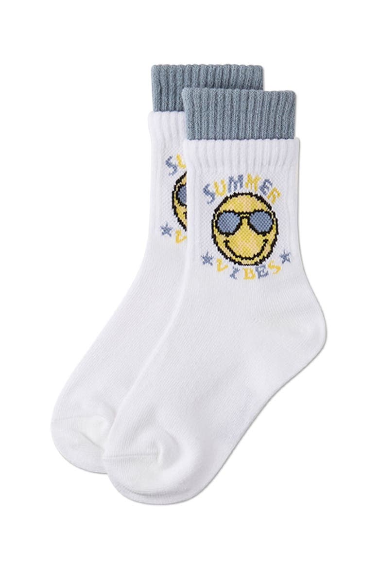 Summer Vibes Crew Sock, Alternate, color, Denim