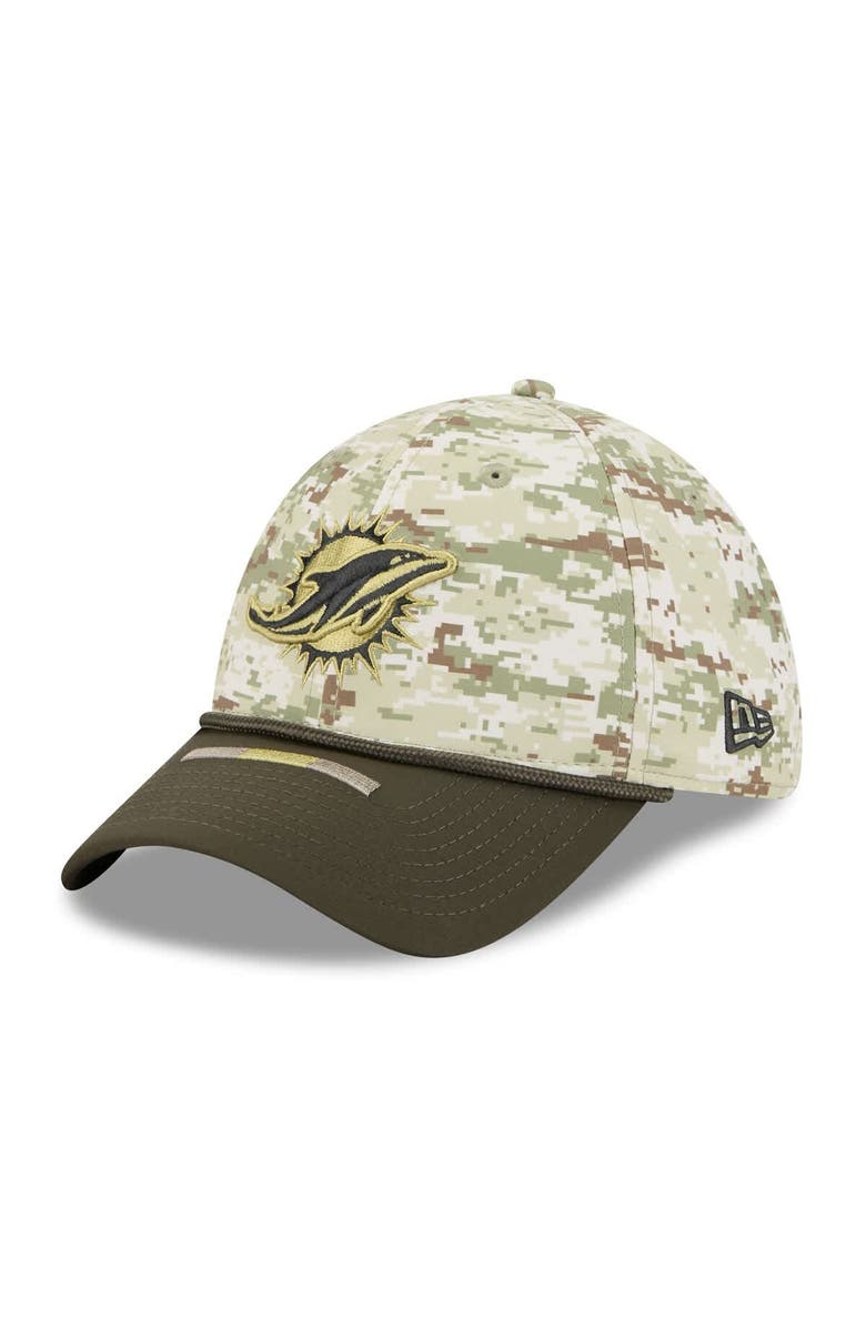 New Era Men
s New Era  Camo Miami Dolphins 2025 Salute to Service 39THIRTY Flex Hat, Alternate, color, Camo