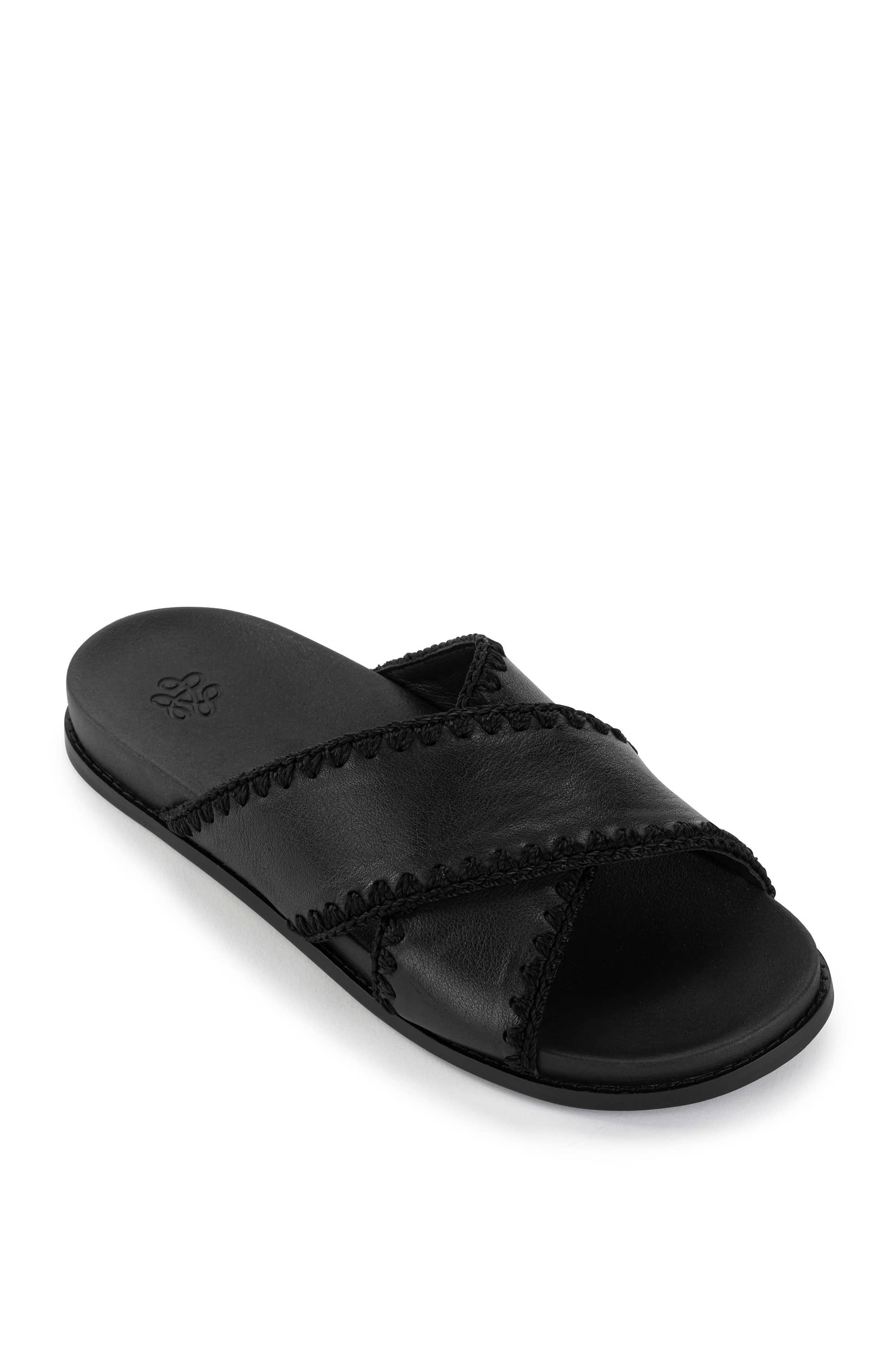 The Sak Penelope Leather Slip On Sandal, Main, color, Black