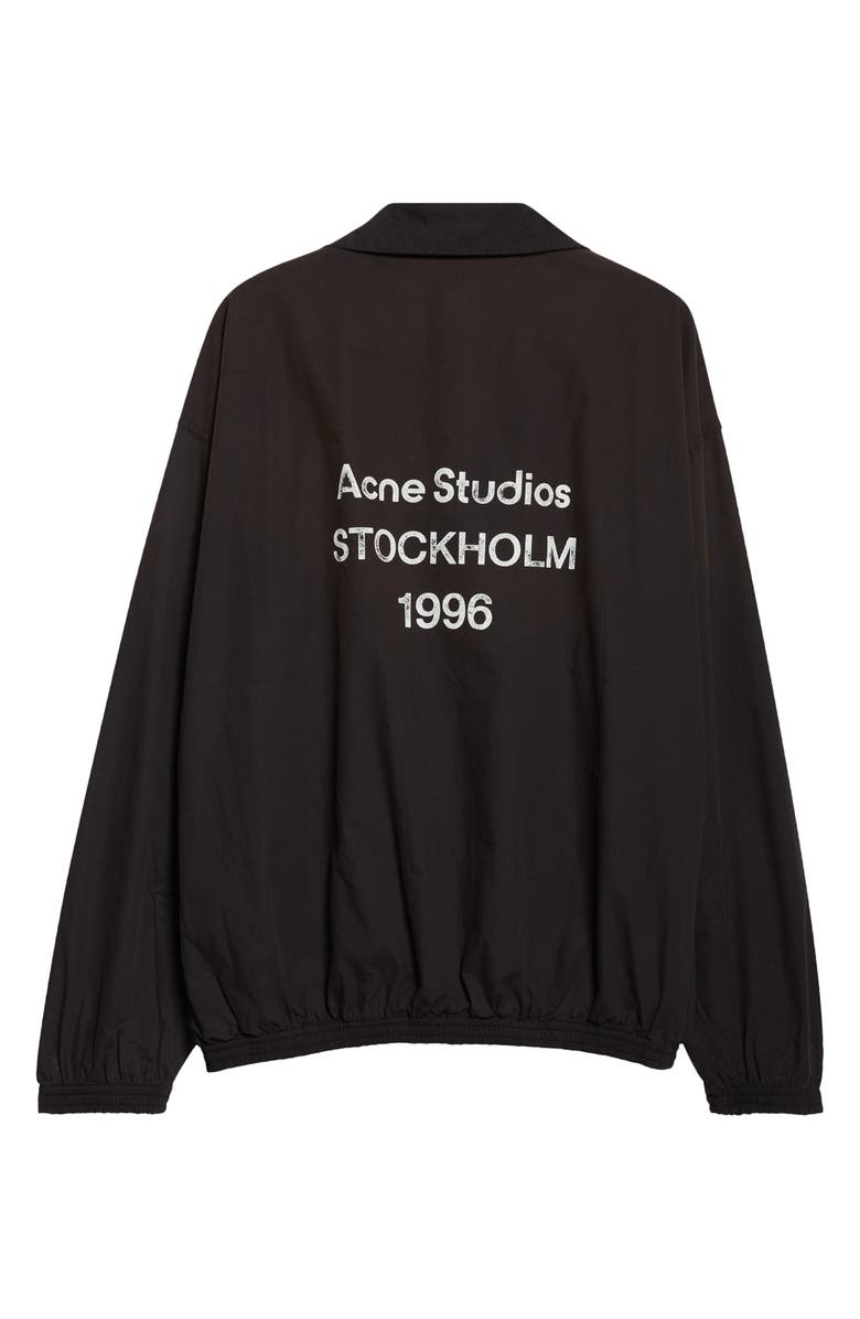 Acne Studios Olando Logo Jacket, Alternate, color, Black