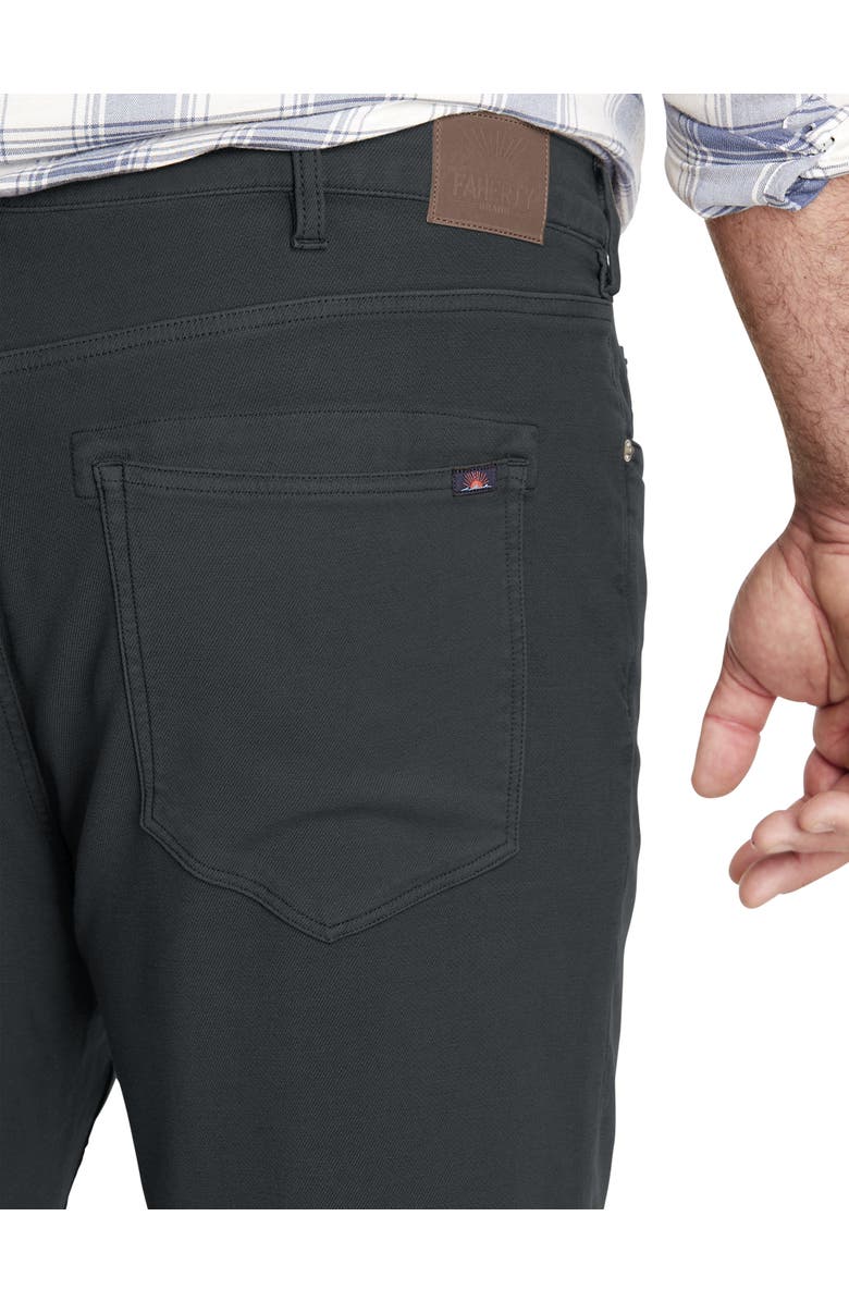 Faherty Big & Tall Stretch Terry 5-Pocket Pants, Alternate, color, Onyx Black