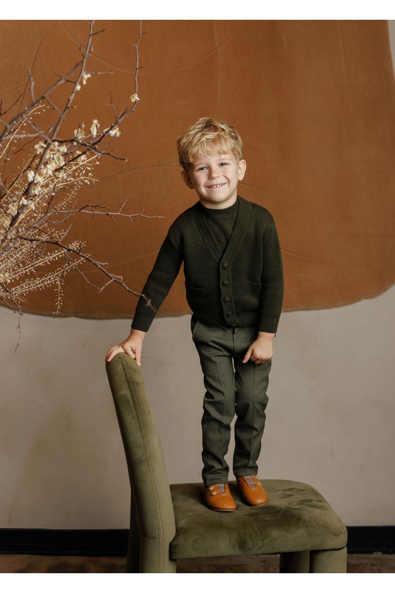 Looms Dense Knit Collection - Cardigan, Alternate, color, Olive