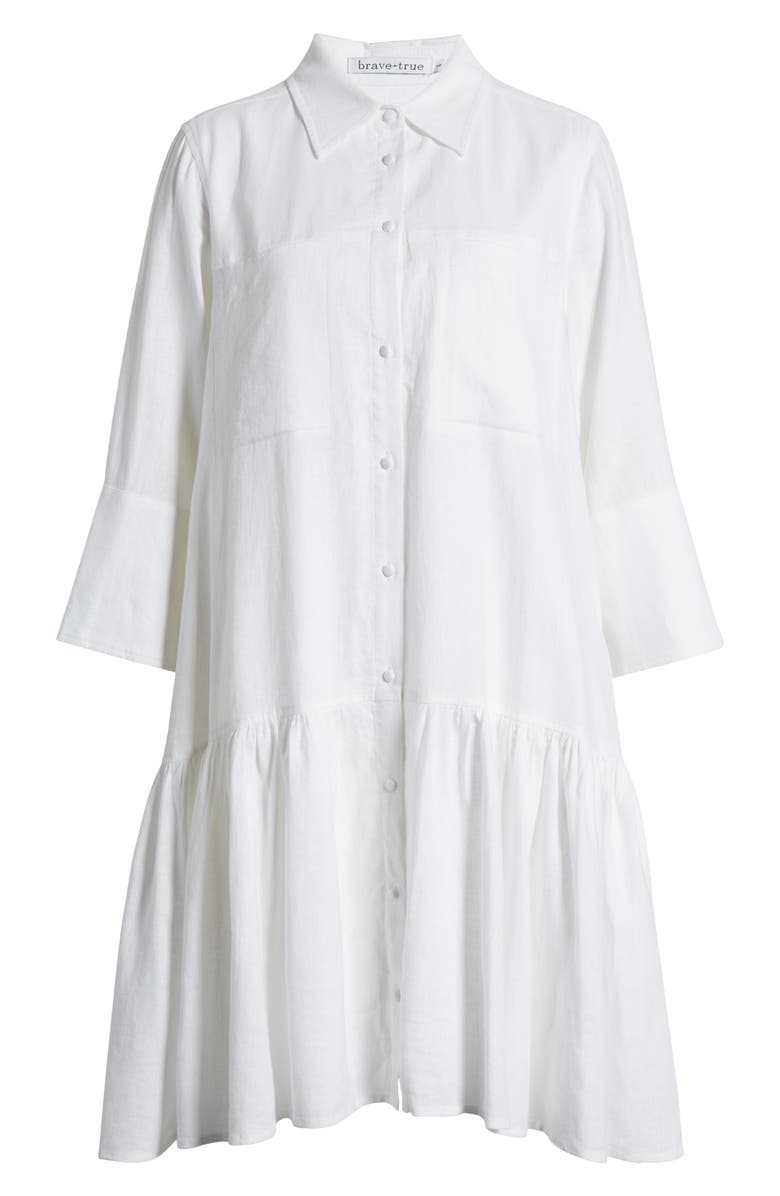 Brave+True Stasia Linen Blend Shirtdress, Alternate, color,