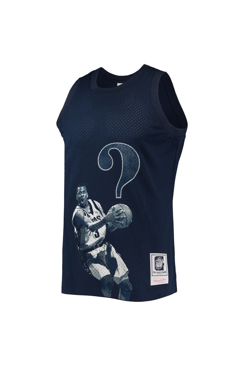 Men's Mitchell & Ness Allen Iverson Navy Georgetown Hoyas The Answer Replica Jersey, Alternate, color, Navy
