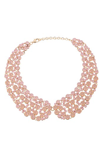 Eye Candy Los Angeles Diana Iridescent Collar Necklace In Pink