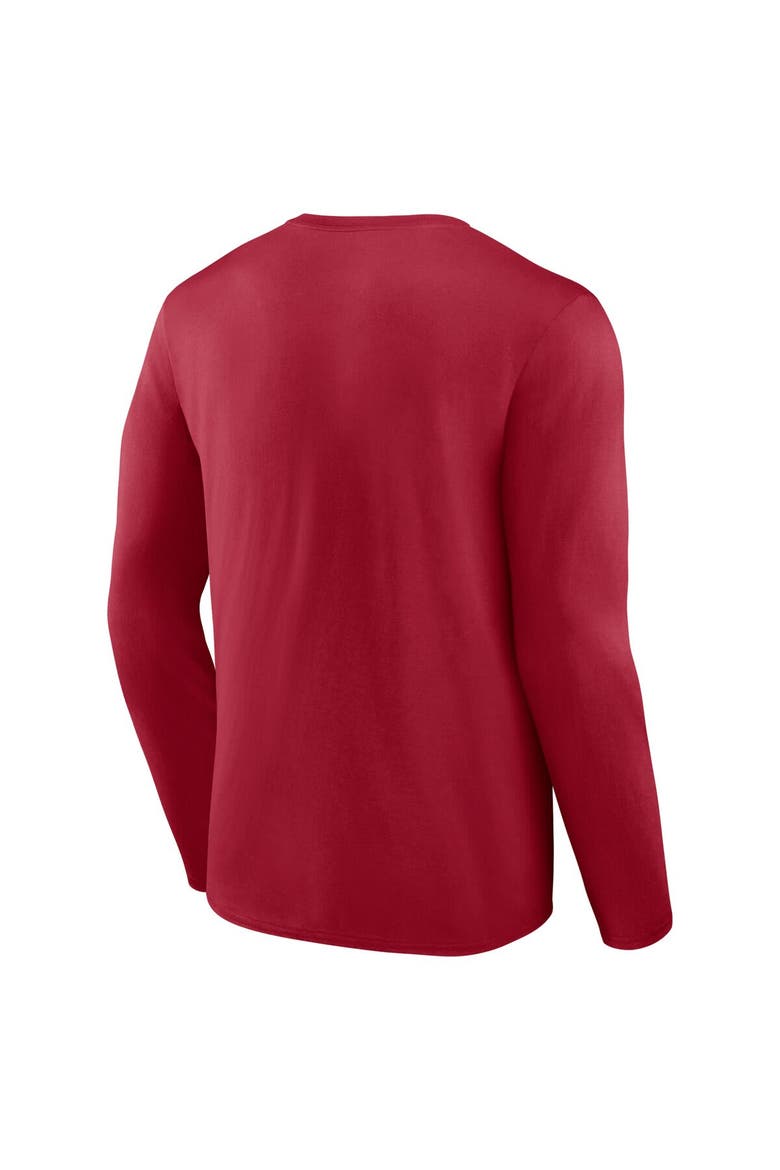 Men's Fanatics Branded Scarlet San Francisco 49ers 2023 NFC Champions Right Side Draw Long Sleeve T-Shirt, Alternate, color, Scarlet