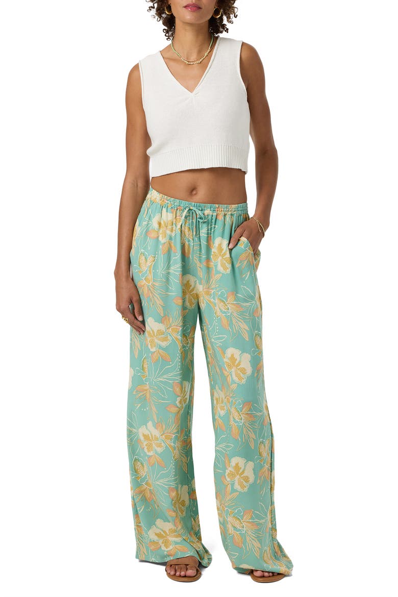 Rosalie Tiki Cover-Up Pants, Alternate, color, GREEN
