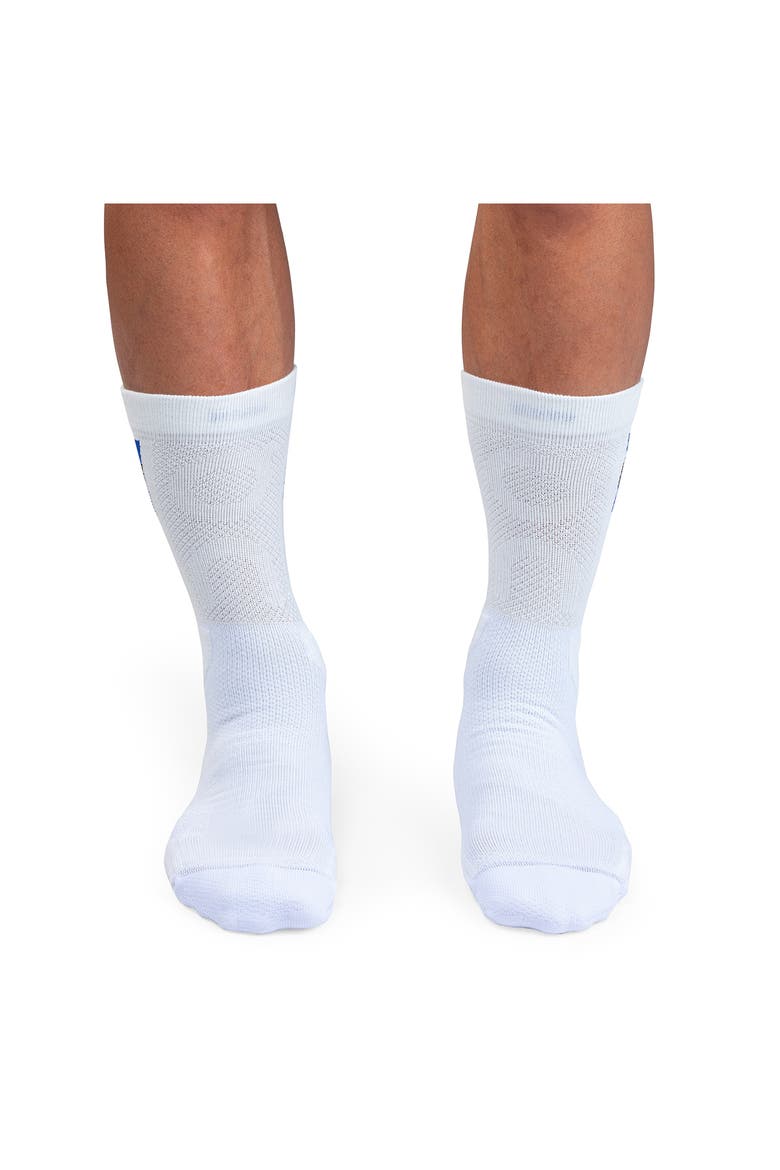 Tennis Crew Socks, Alternate, color, WHITE/ INDIGO