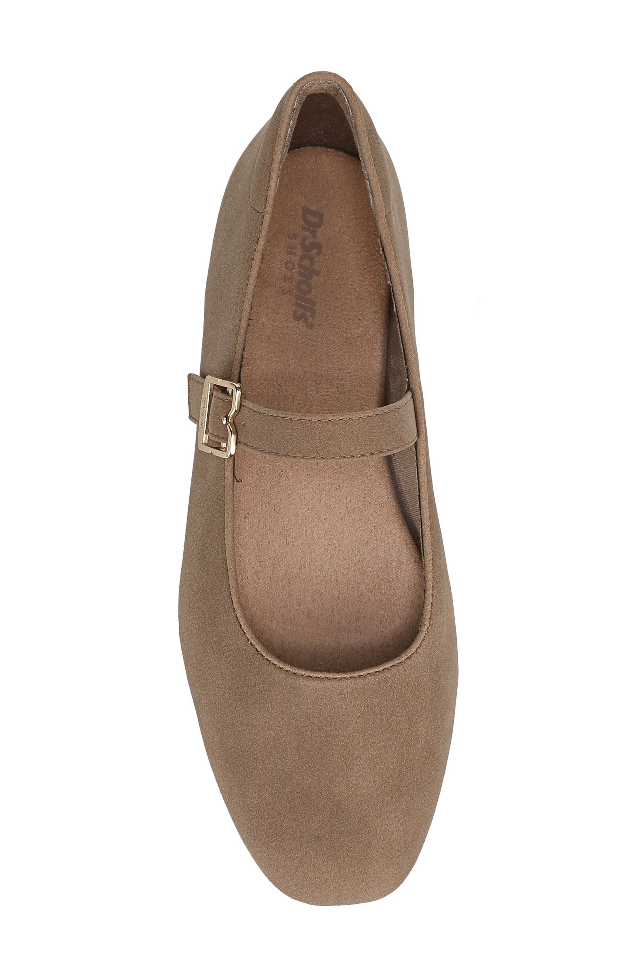 Wexley Mary Jane Ballet Flat, Alternate, color, WOODSMOKE BROWN FAUX LEATHER
