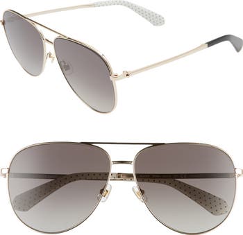 Kate Spade Isla 61mm Aviator cheapest Sunglasses in Silver/Violet NWT