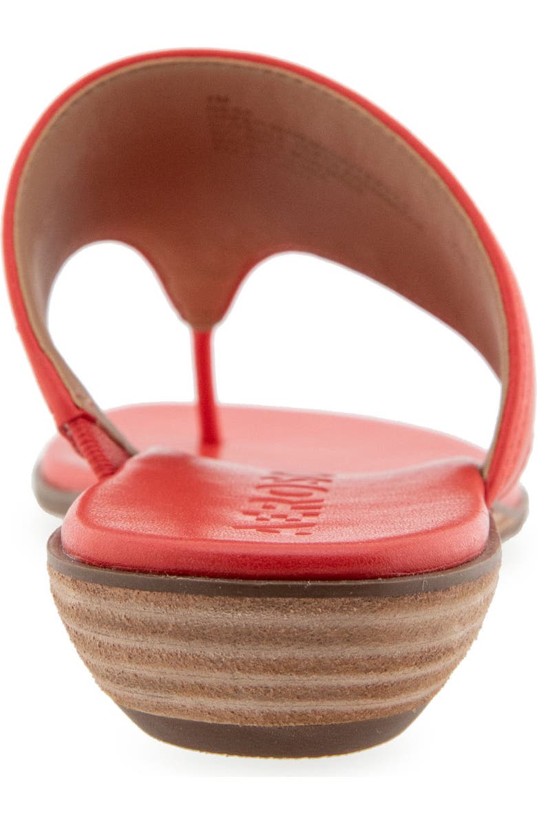 Aerosoles Gesa Thong Sandal, Alternate, color, Eggnog/ Racing Red Stripe