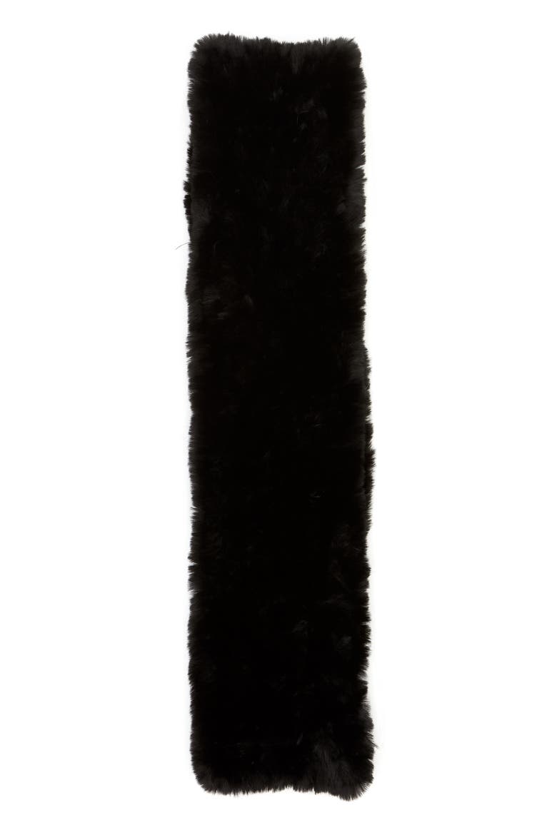 Faux Fur Infinity Scarf, Alternate, color, BLACK