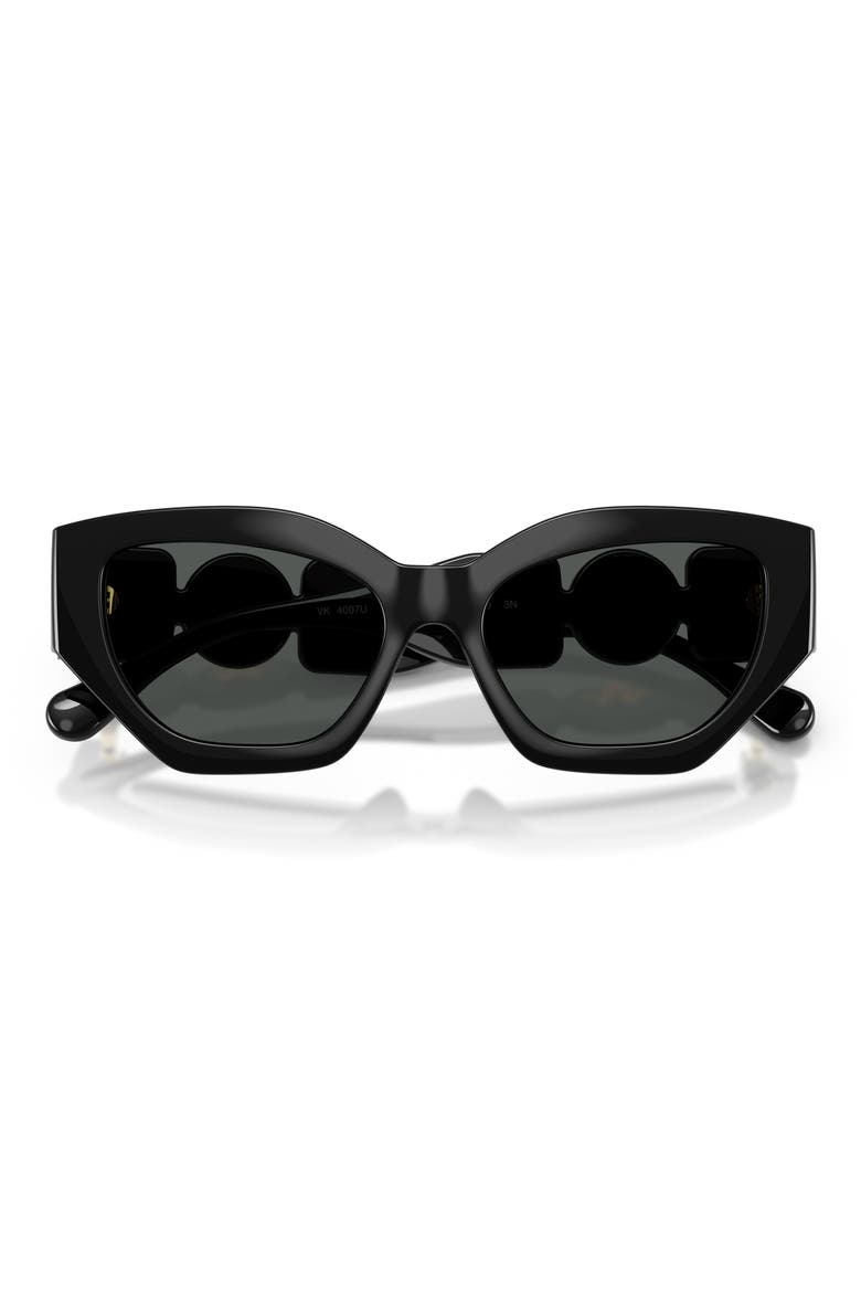 Kids' 48mm Irregular Sunglasses, Alternate, color, BLACK / DARK GREY