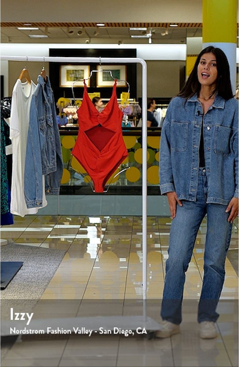 Aviva Twist Cutout One-Piece Swimsuit, sales video thumbnail