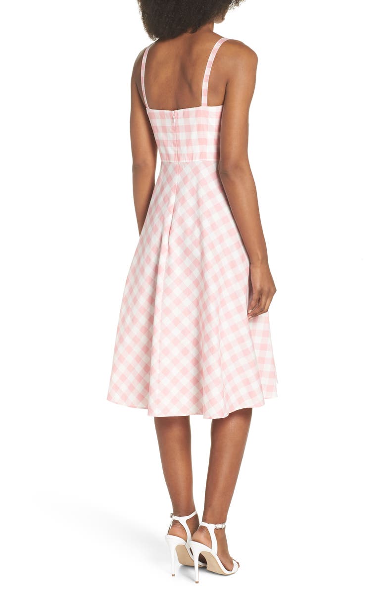 Eliza J Bow Front Cotton Sundress, Alternate, color, 