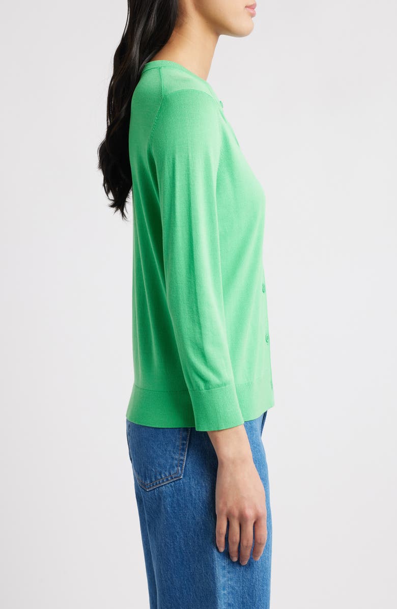 Caslon<sup>®</sup> Crewneck Cardigan, Alternate, color, Green Celtic