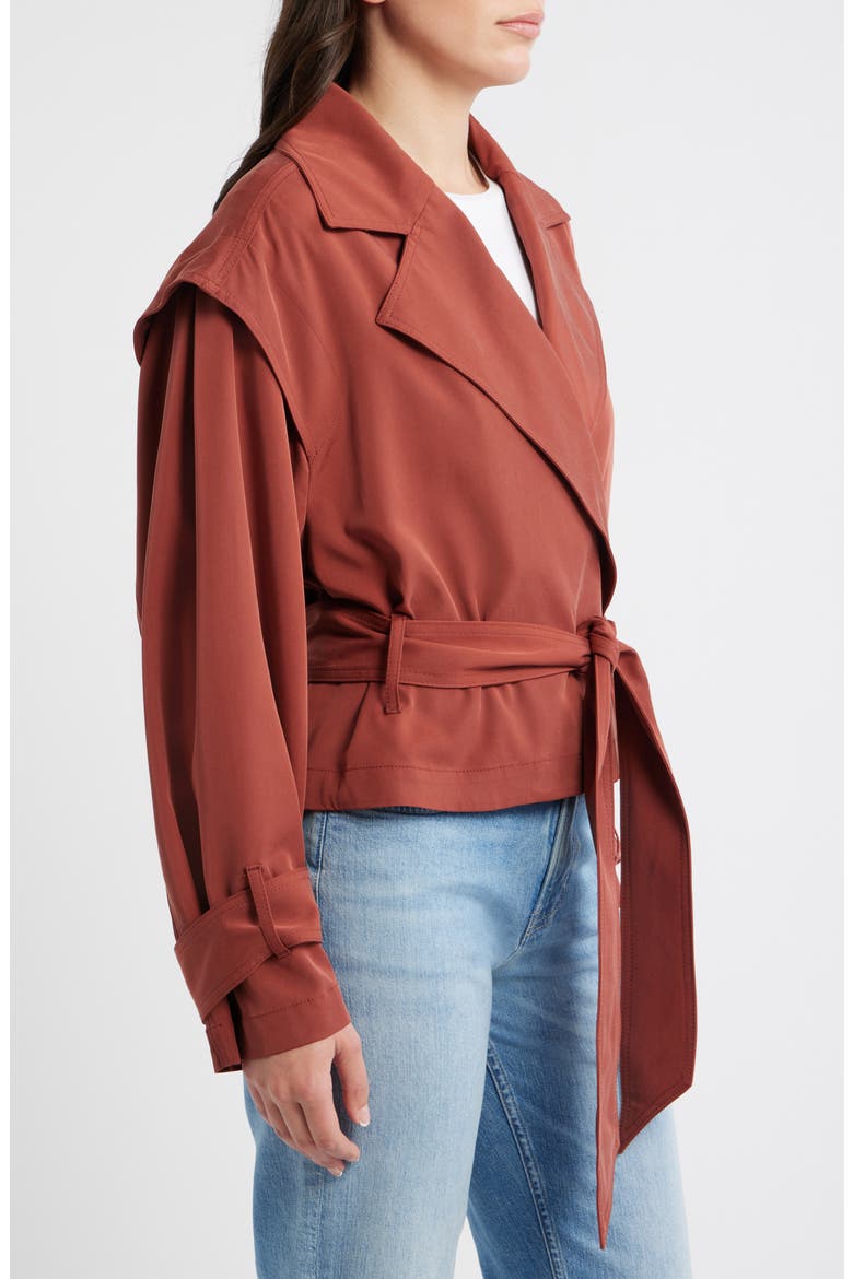Jophelia Trench Jacket, Alternate, color, HENNA