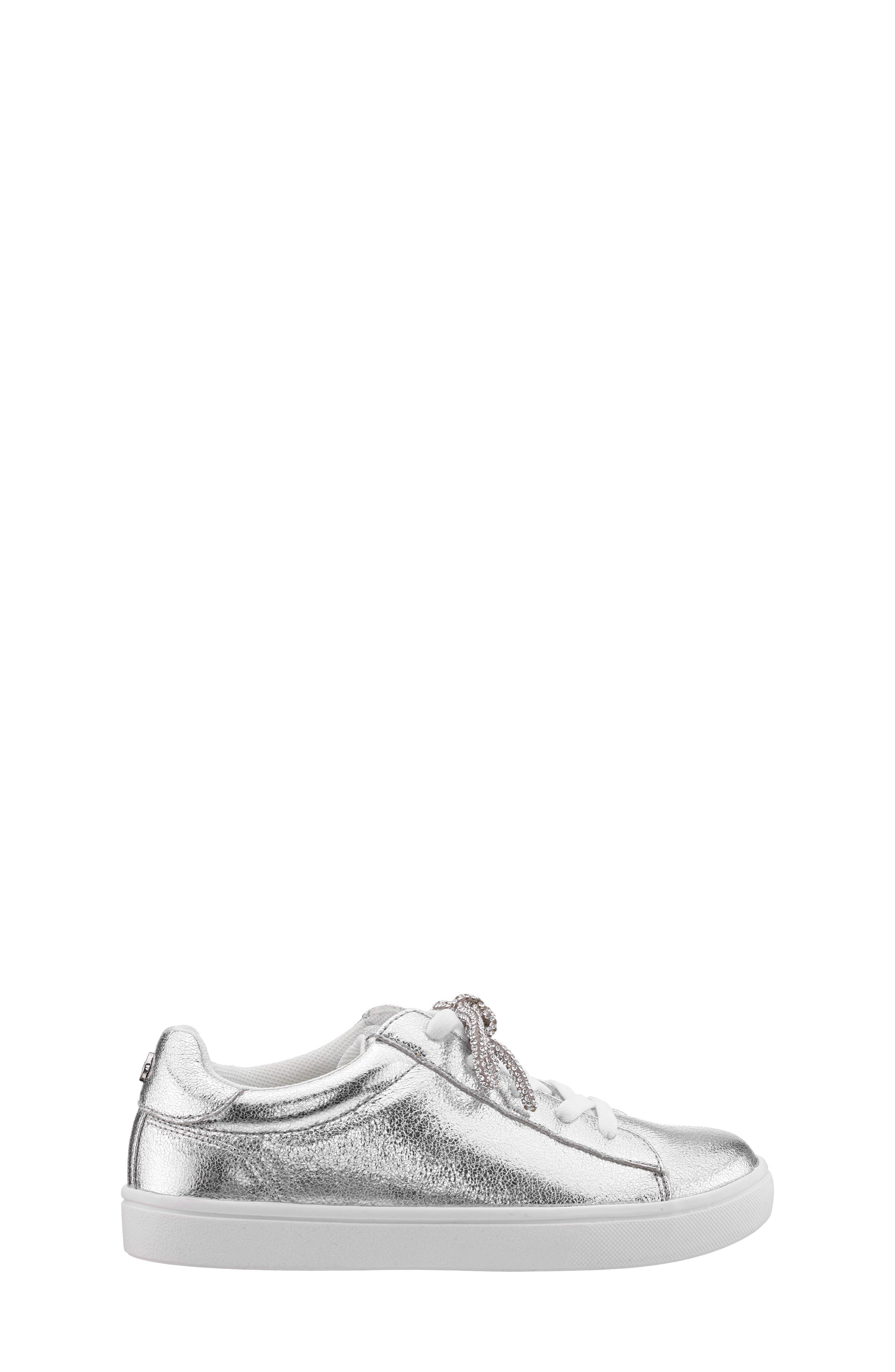 Nina Kids' Kalen Sneaker, Alternate, color, Silver Chrome