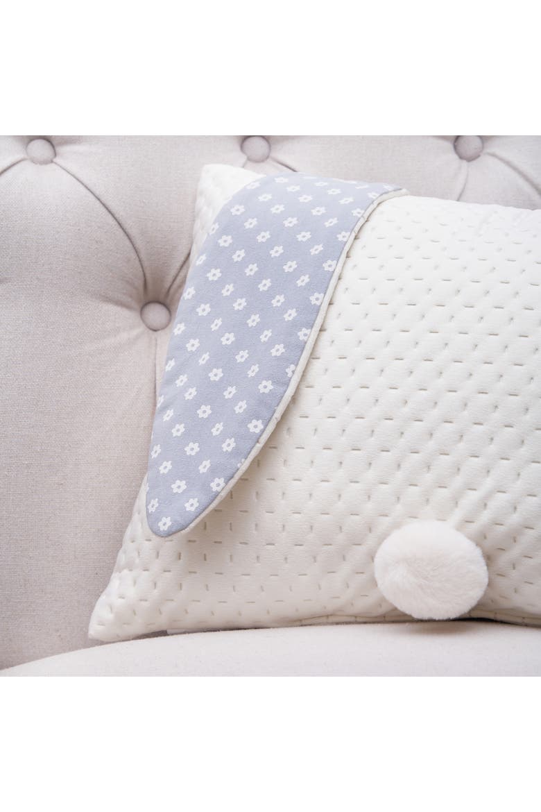 Boy Easter Bunny w/ Flap Ears Decorative Accent Pillow, 13" x 18", Alternate, color, Blue