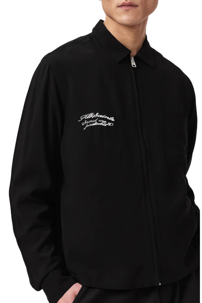 Buck Embroidered Jacket, Alternate, color, SURGE BLACK